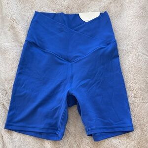 aerie Royal Blue High-Waist Bike Shorts